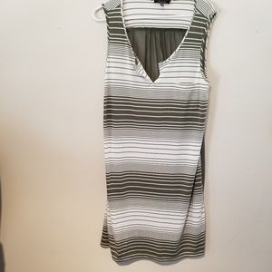 Lux 11 striped green and white dress